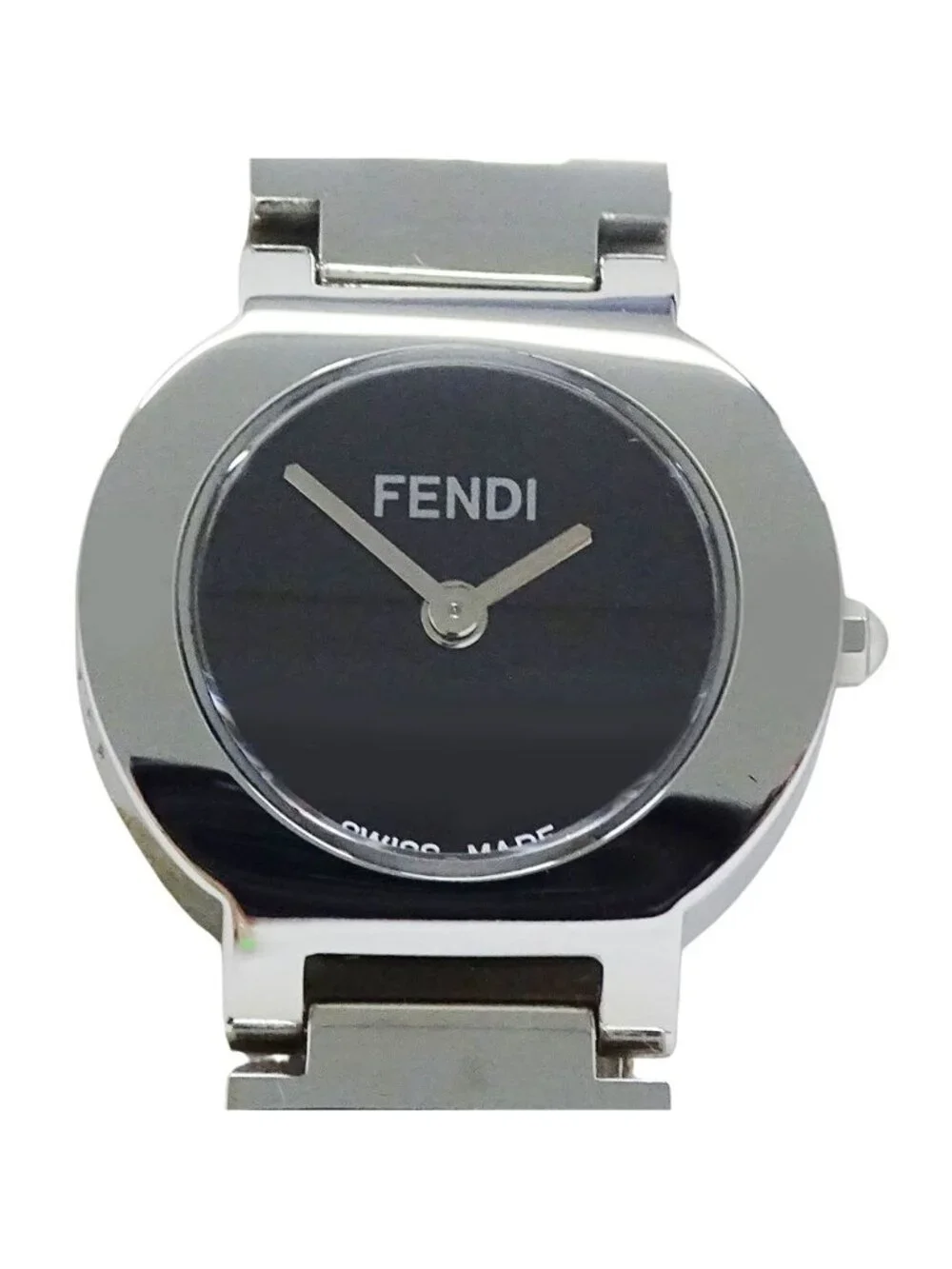 Fendi Watch Orologi Quartz Stainless Steel Silver Black